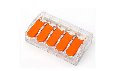 5 Pole Push Wire Connector for electrical devices