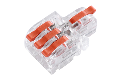 Transparent 1 to 3 Splicing type Push Wire Connector for 0.2 -4mm2