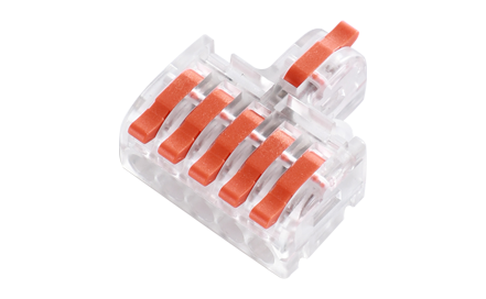 Transparent 1 to 5 Splicing type Push Wire Connector for 0.2 -4mm2