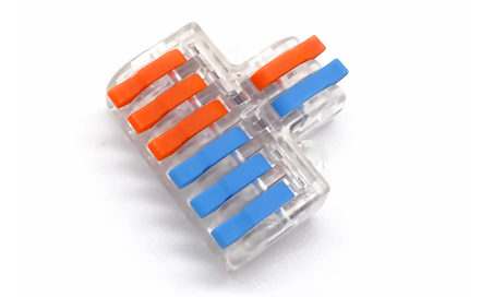 Transparent 2 to 6 Splicing type Push Wire Connector for 0.2 -4mm2