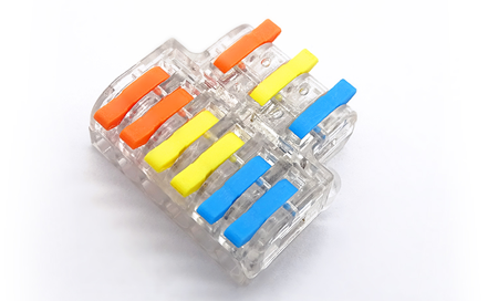 Transparent 3 to 6 Splicing type Push Wire Connector for 0.2 -4mm2
