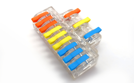 Transparent 3 to 9 Splicing type Push Wire Connector for 0.2 -4mm2